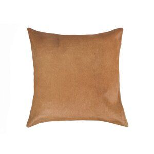 Natural Home Decor Torino Cowhide Pillow | 1-Piece | Tan | 18"x18"